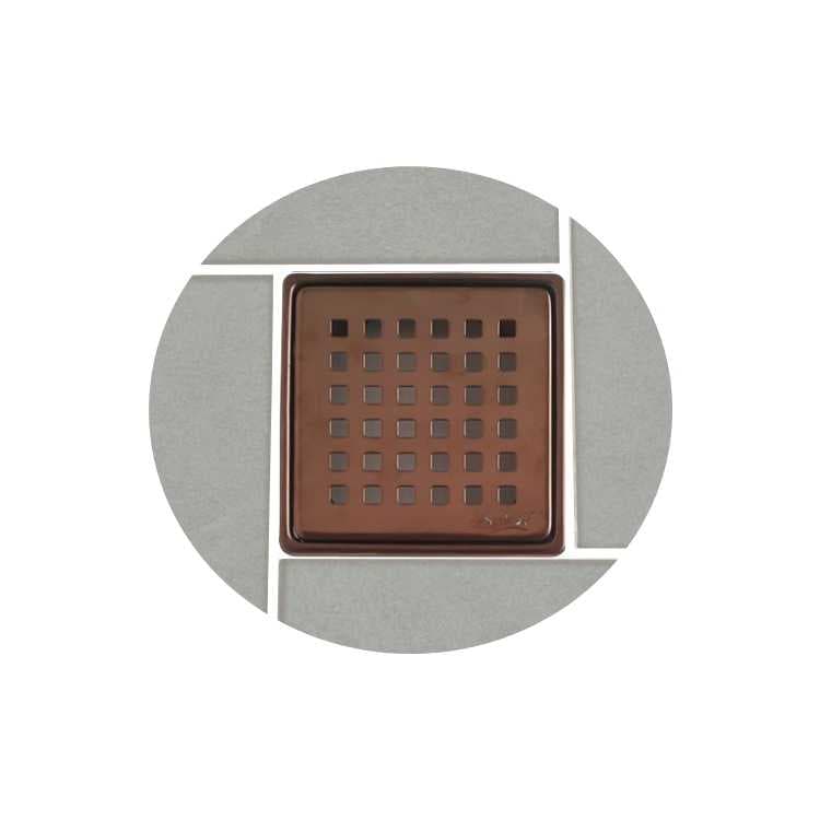 10x10 Kare Bronz Yer Süzgeci Izgarası Cube (Sade Izgara) - Görsel 1