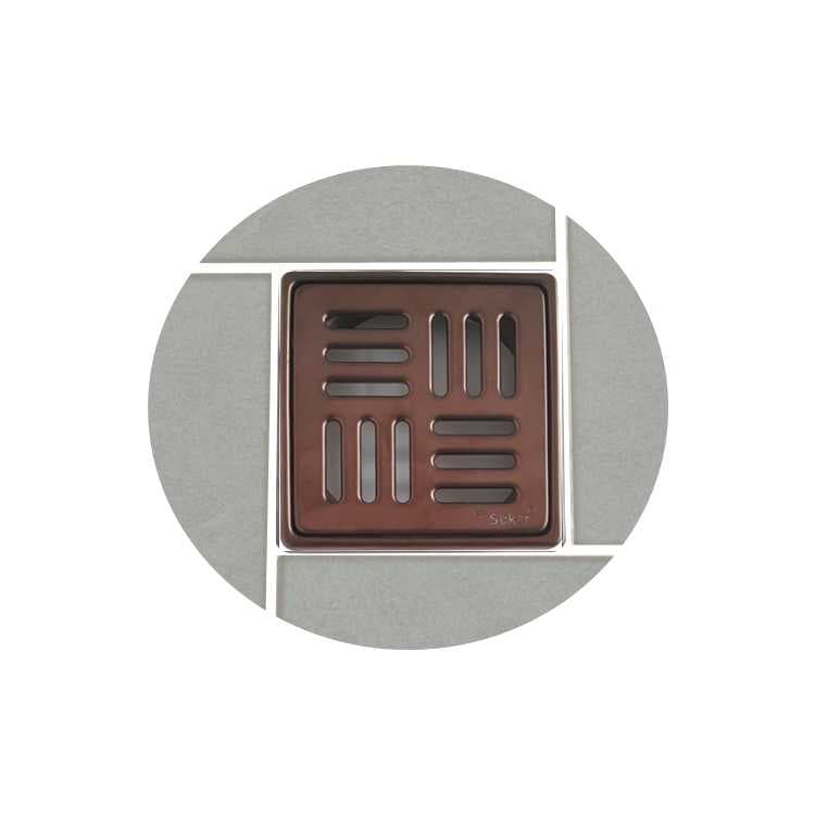 10x10 Çizgili Bronz Yer Süzgeci Izgarası Çizgi (Sade Izgara)