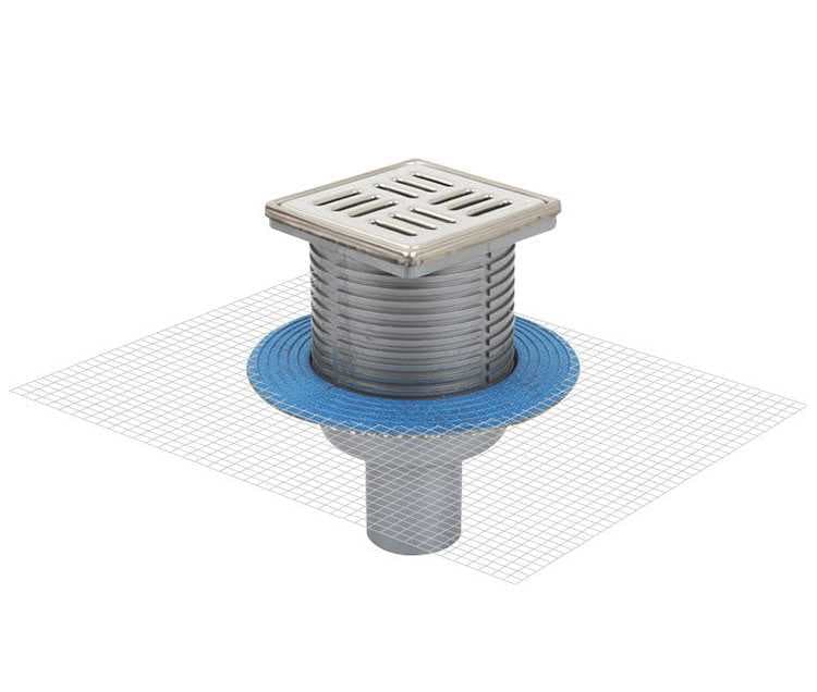 Sukar Line 10 10x10 Paslanmaz Yer Süzgeci Alttan Çıkışlı 5050-10-1 - Görsel 1