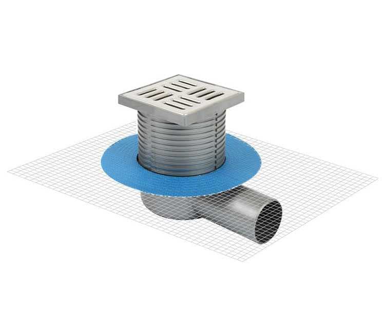 Sukar Line 10 10x10 Plastik Çerçeveli Yer Süzgeci Yandan Çıkışlı 4050-10-1 - Görsel 1